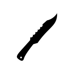 Knife black sign icon. Vector illustration eps 10