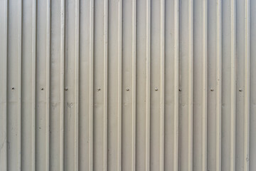 Obraz premium White iron tin fence lined background. Metal texture