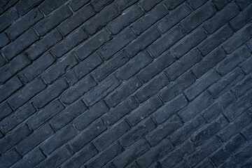 Texture of black brick wall