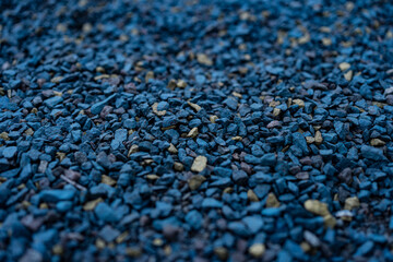 Blue gravel stone texture and background