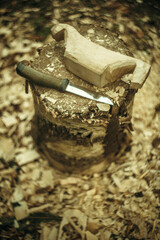 The process of making a wooden mug 