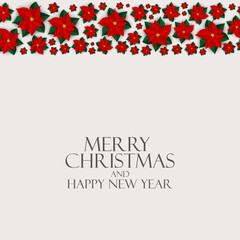 Holiday New Year and Merry Christmas Background. Vector Illustration