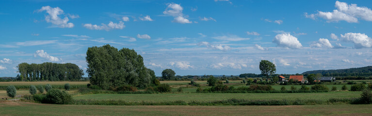 Fototapeta na wymiar Panoramic Photo Dutch polder landscape