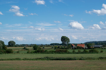 Fototapeta na wymiar Small farm in Dutch meadow