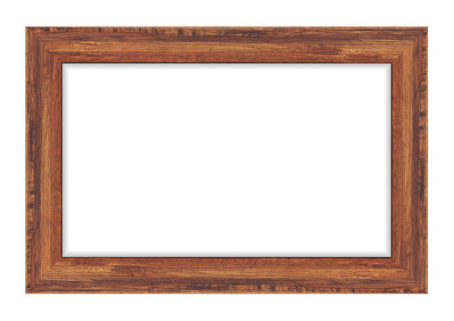 Wood frame isolated on white background. Vector illustration eps 10