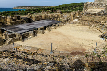 Roman ruins of Baelo Claudia, located near Tarifa. Andalucia. Spain.