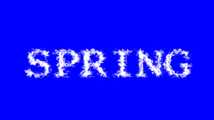 Spring cloud text effect blue isolated background. animated text effect with high visual impact. letter and text effect. 