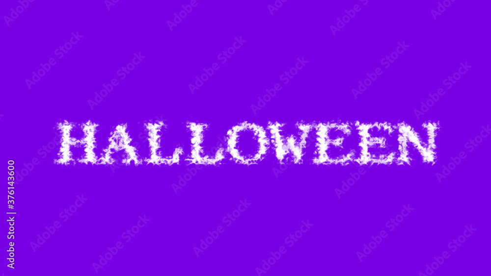 Fototapete halloween cloud text effect violet isolated background. animated text effect with high visual impact