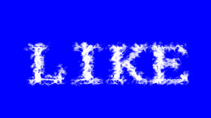 Like cloud text effect blue isolated background. animated text effect with high visual impact. letter and text effect. 