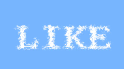 Like cloud text effect sky isolated background. animated text effect with high visual impact. letter and text effect. 
