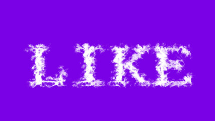 Like cloud text effect violet isolated background. animated text effect with high visual impact. letter and text effect. 