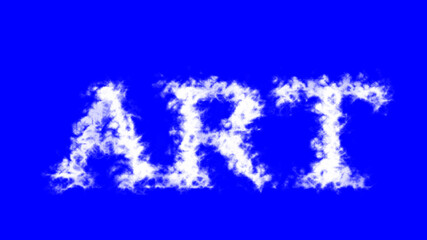Art cloud text effect blue isolated background. animated text effect with high visual impact. letter and text effect. 