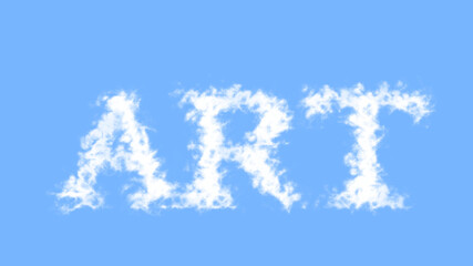 Art cloud text effect sky isolated background. animated text effect with high visual impact. letter and text effect. 