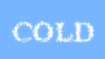 Naklejka na ściany i meble Cold cloud text effect sky isolated background. animated text effect with high visual impact. letter and text effect. 