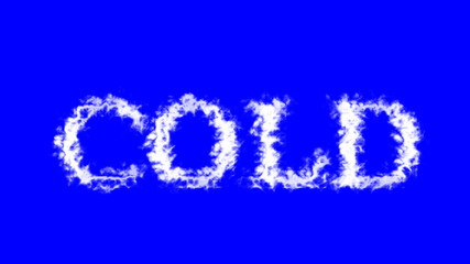 Cold cloud text effect blue isolated background. animated text effect with high visual impact. letter and text effect. 