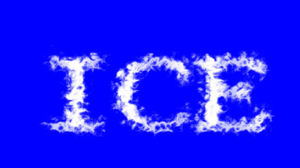 Ice cloud text effect blue isolated background. animated text effect with high visual impact. letter and text effect. 