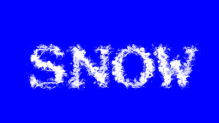 Naklejka na ściany i meble Snow cloud text effect blue isolated background. animated text effect with high visual impact. letter and text effect. 