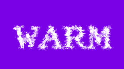 Warm cloud text effect violet isolated background. animated text effect with high visual impact. letter and text effect. 