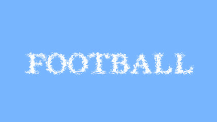 Football cloud text effect sky isolated background. animated text effect with high visual impact. letter and text effect. 