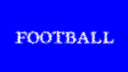 Football cloud text effect blue isolated background. animated text effect with high visual impact. letter and text effect. 