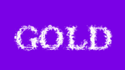 Gold cloud text effect violet isolated background. animated text effect with high visual impact. letter and text effect. 