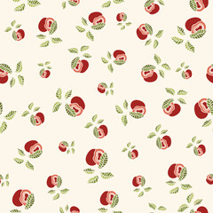 Apple fruit abstract seamless pattern background design