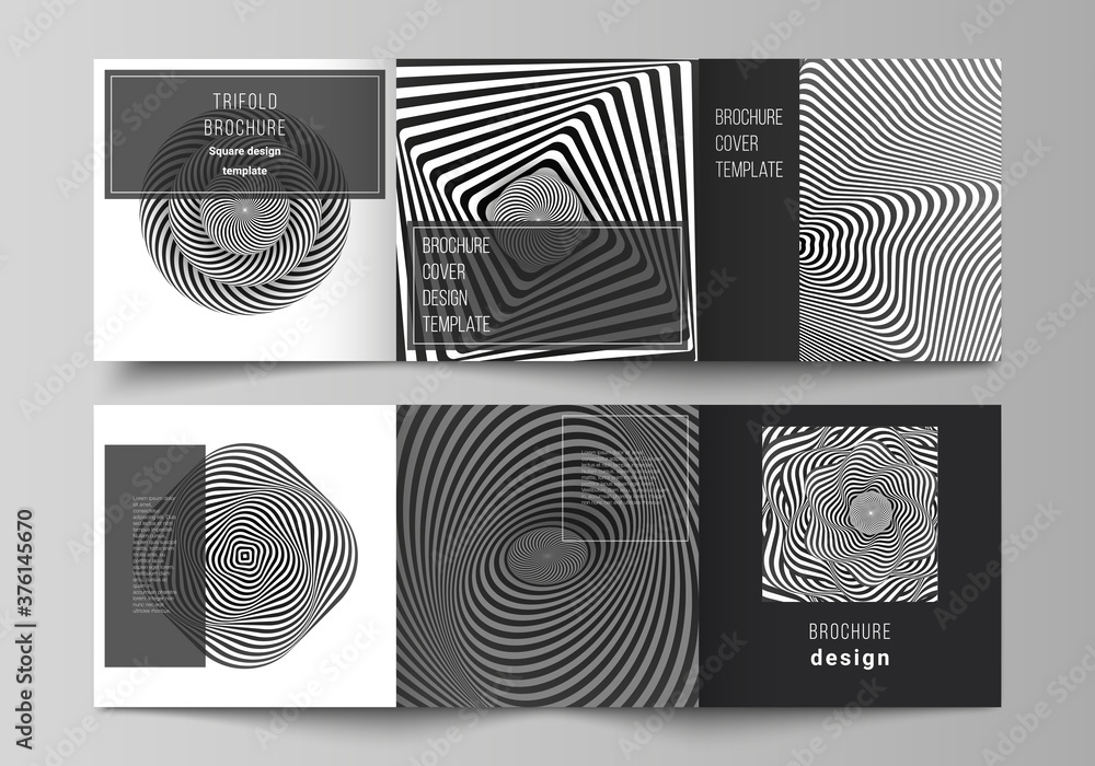 Poster minimal vector editable layout of square format covers design templates for trifold brochure, flyer,