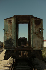 Fototapeta premium old abandoned train