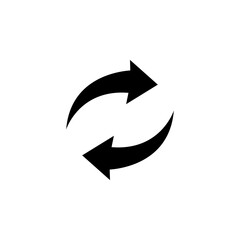 Arrow icon flat vector illustration. refresh symbol