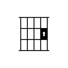 Jail icon flat vector illustration.