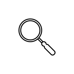 Magnifying icon flat vector illustration