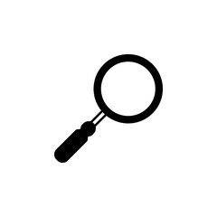 Magnifying icon flat vector illustration