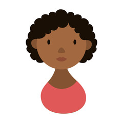 afro woman character national hispanic heritage flat style icon