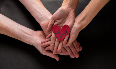 organ donor day, hands holding organ, donor woman holding red heart, health insurance, donation charity concept, world health day, world mental health day, world heart day, foster care, gratitude, 