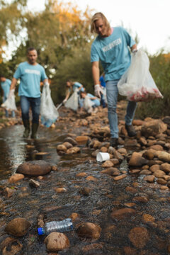 Picking up rubbish