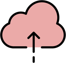 ピンクのアップロードのベクターアイコン