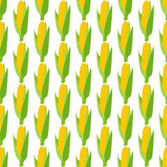 Sweet golden corn. Seamless Vector Patterns 