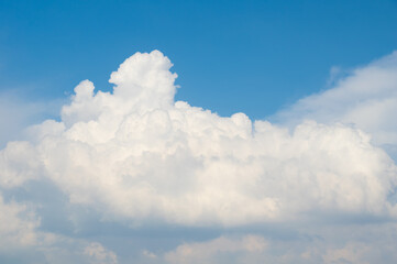 Fascinating sky and clouds natural scenery in summer