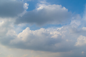 Fascinating sky and clouds natural scenery in summer