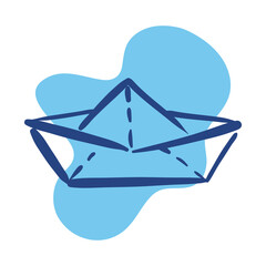 paper ship line style icon