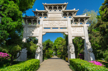 Spring scenery of Huanghelou Forest Park in Wuhan, Hubei
