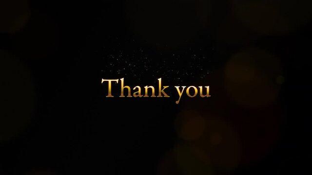 Thank youのメッセージが入ったエレガントな動画