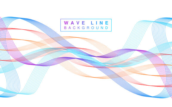 Wave line background design. Using full color gradient. Suitable for supporting content of power point background, event background, etc