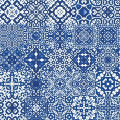 Decorative color ceramic azulejo tiles.