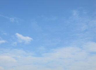 Natural clouds with a blue background without filters
