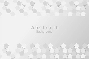 Silver Pentagon Geometric Background. Horizontal Cut Pentagon Pattern concept. Vector Design.	