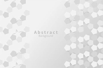 Silver Pentagon Geometric Background. Vertical Cut Pentagon Pattern concept. Vector Design.	