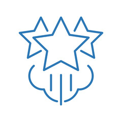 Modern abstract stars isolated icon