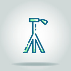 tripod icon or logo in  twotone
