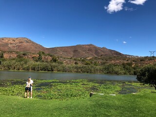 family on the lake